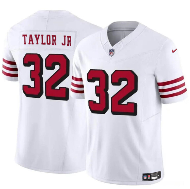 Men's San Francisco 49ers #32 Patrick Taylor Jr New White 2024 F.U.S.E. Vapor Untouchable Limited Football Stitched Jersey